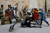 EXHIBICION ENTRENAMIENTO SELECCION ESPAÑOLA LIGA DE COMBATE MEDIEVAL CASTILLO DE BELMONTE